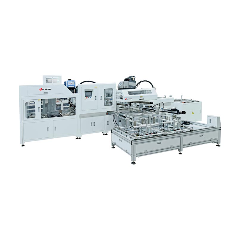 Máquina de montagem de asa de caixa dobrável